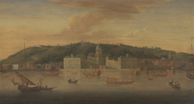 A View of Greenwich from the River with Many Boats by Jan Griffier
